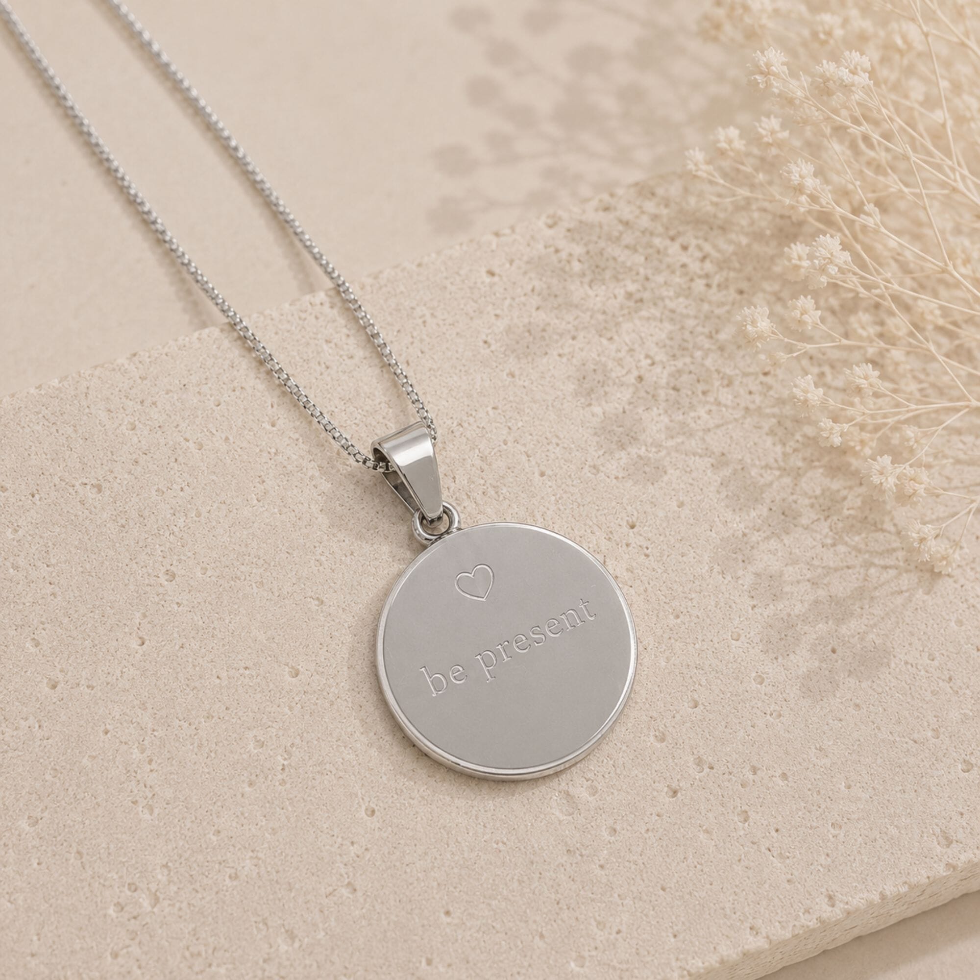 Chapter Coin: Be Present Necklace