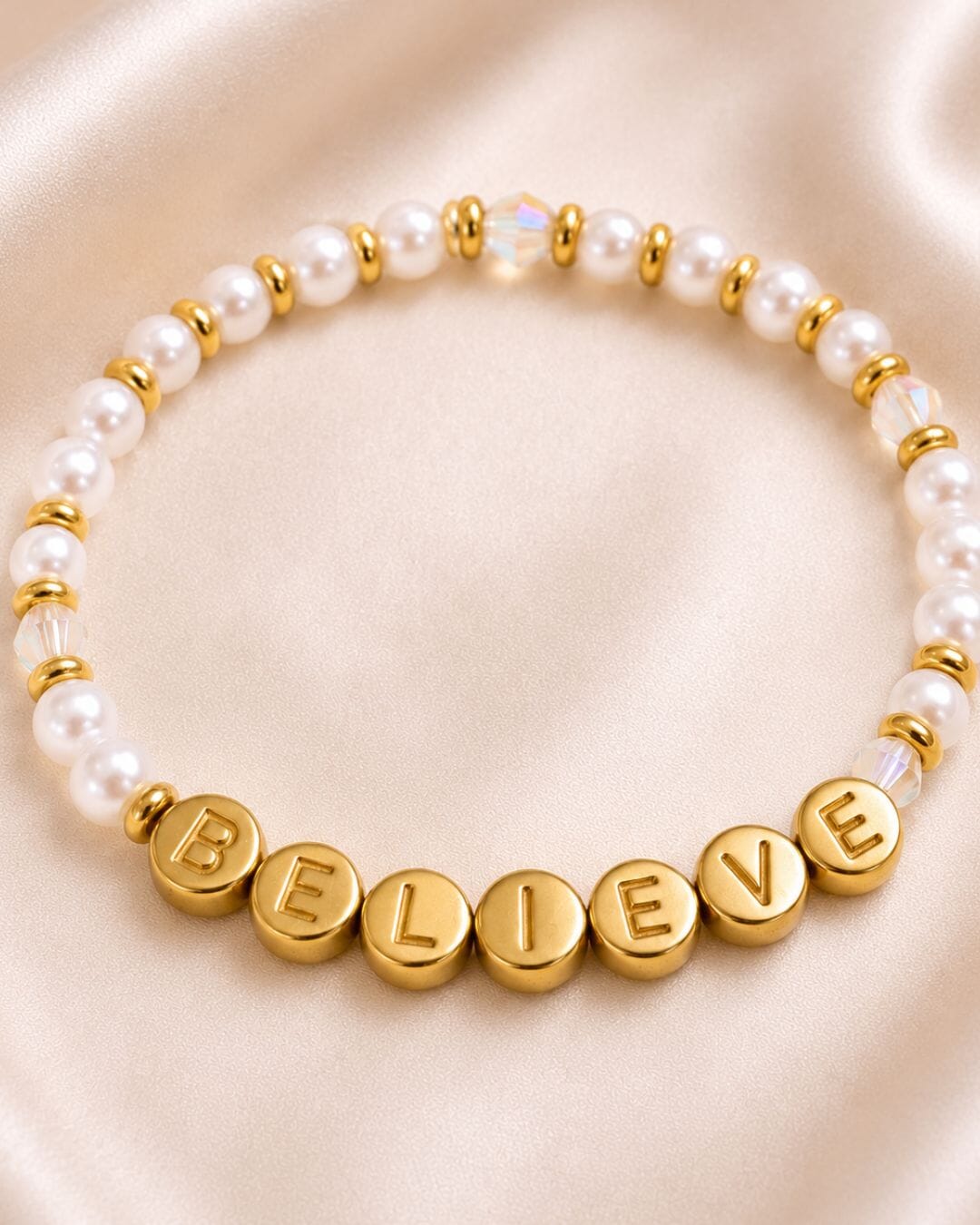 Believe Pearl Bracelet Gold