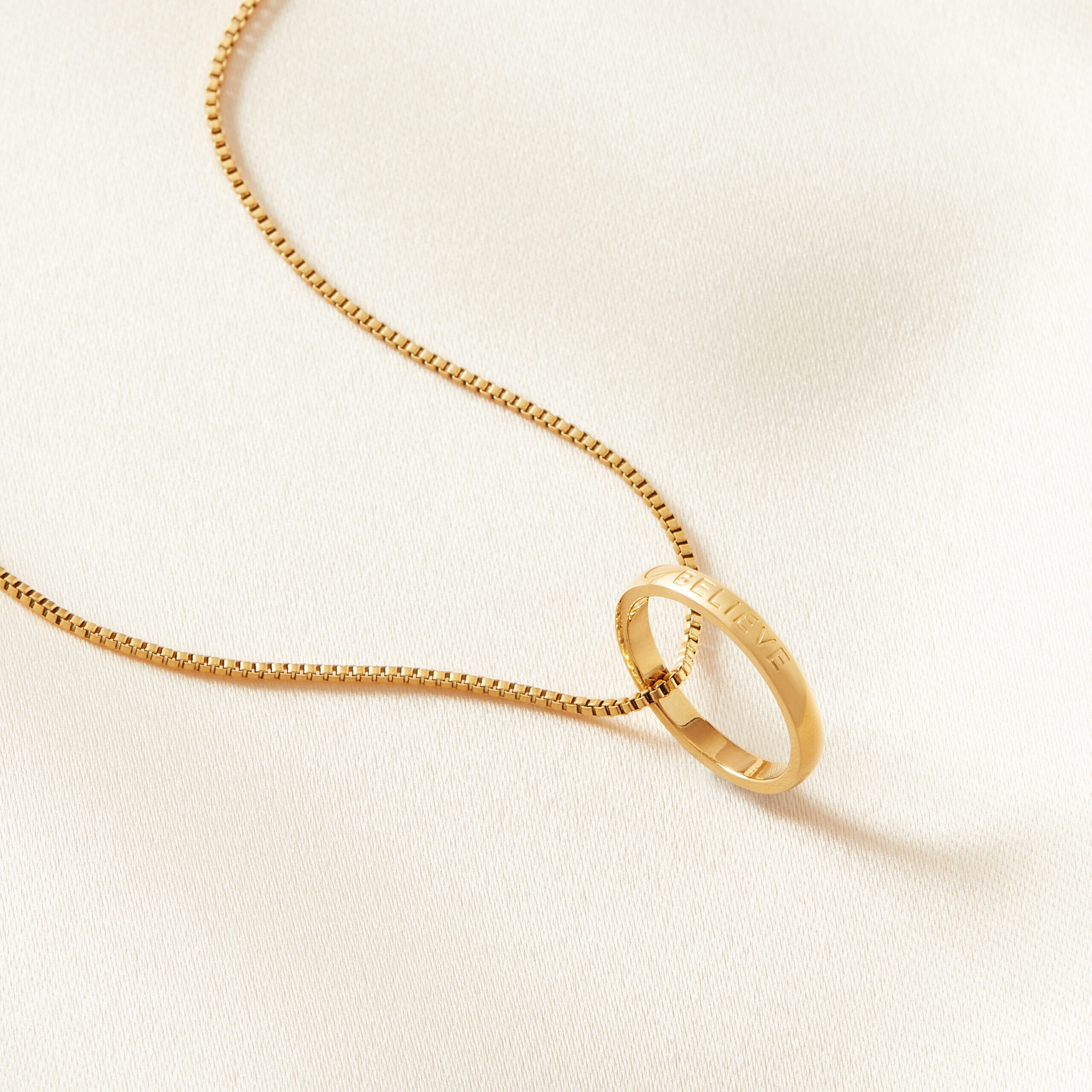 'Believe' Ring Necklace Gold - Soul Analyse