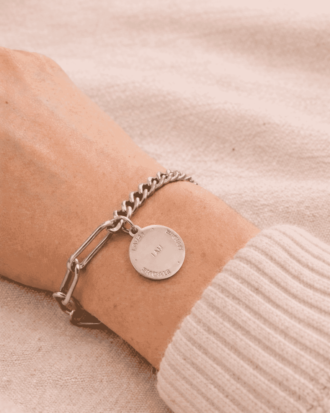 Bracelet-Lifestyle-Images-I-Am-Affirmation-Disc-Dual-Chain-Bracelet-Silver.png?w=819&h=1024&scale
