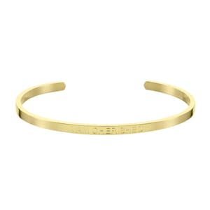 I am cherished gold plated stainless steel bracelet 