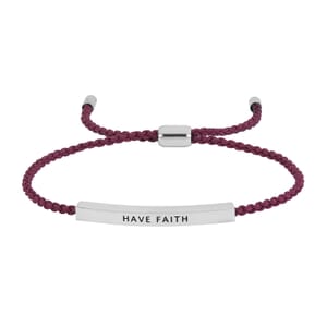 Have faith rope bracelet with white background