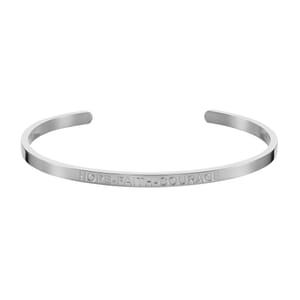 Hope faith courage silver stainless steel adjustable bracelet