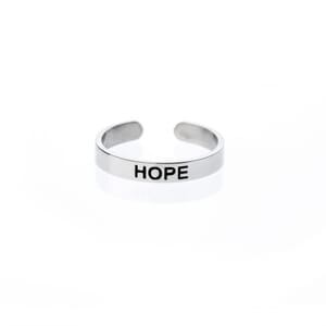 Hope stainless steel silver toe ring 