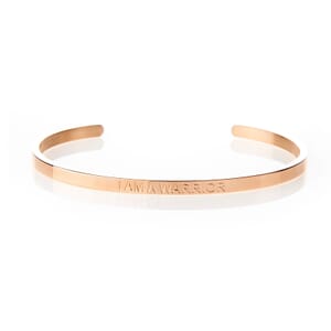 I am a warrior rose gold plated stainless steel bracelet