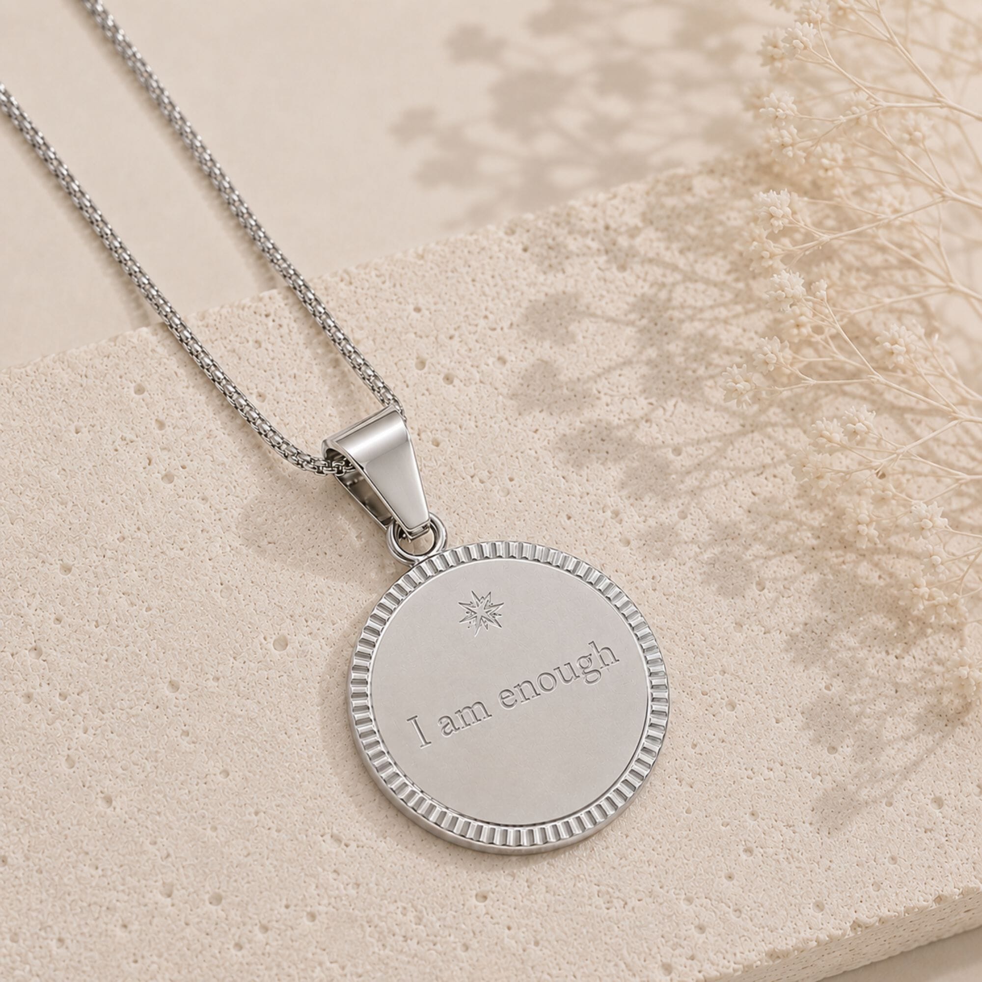 Chapter Coin: I Am Enough Necklace