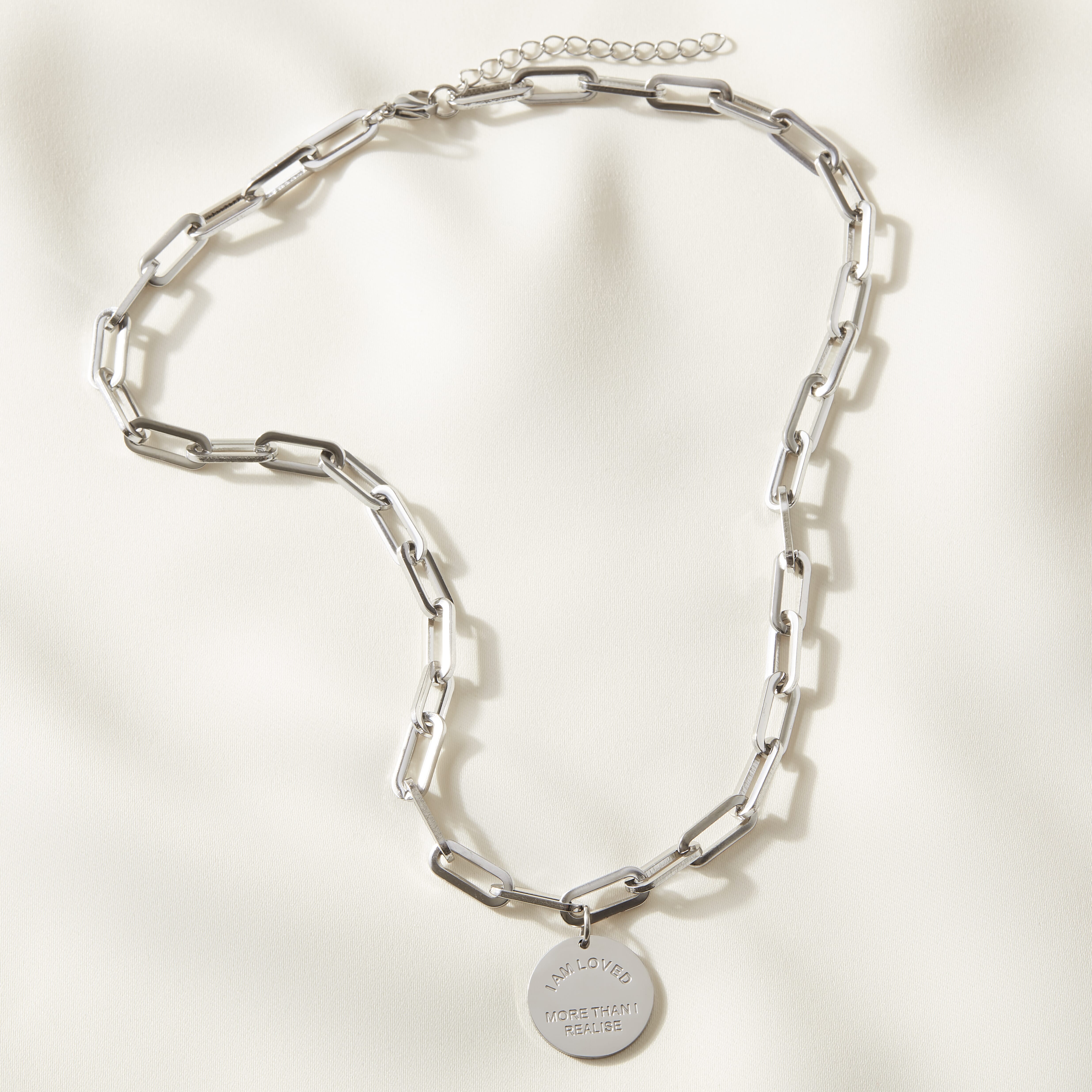 'I am loved: more than I realise' Necklace Silver
