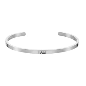 'I am' silver stainless steel adjustable bracelet 
