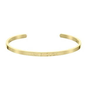 I am enough gold plated stainless steel bracelet 