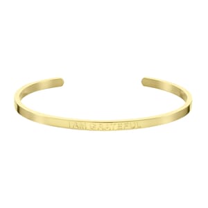 I am grateful gold plated stainless steel bracelet 
