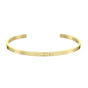 I am loved gold plated stainless steel bracelet