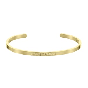 I am strong gold stainless steel adjustable bracelet