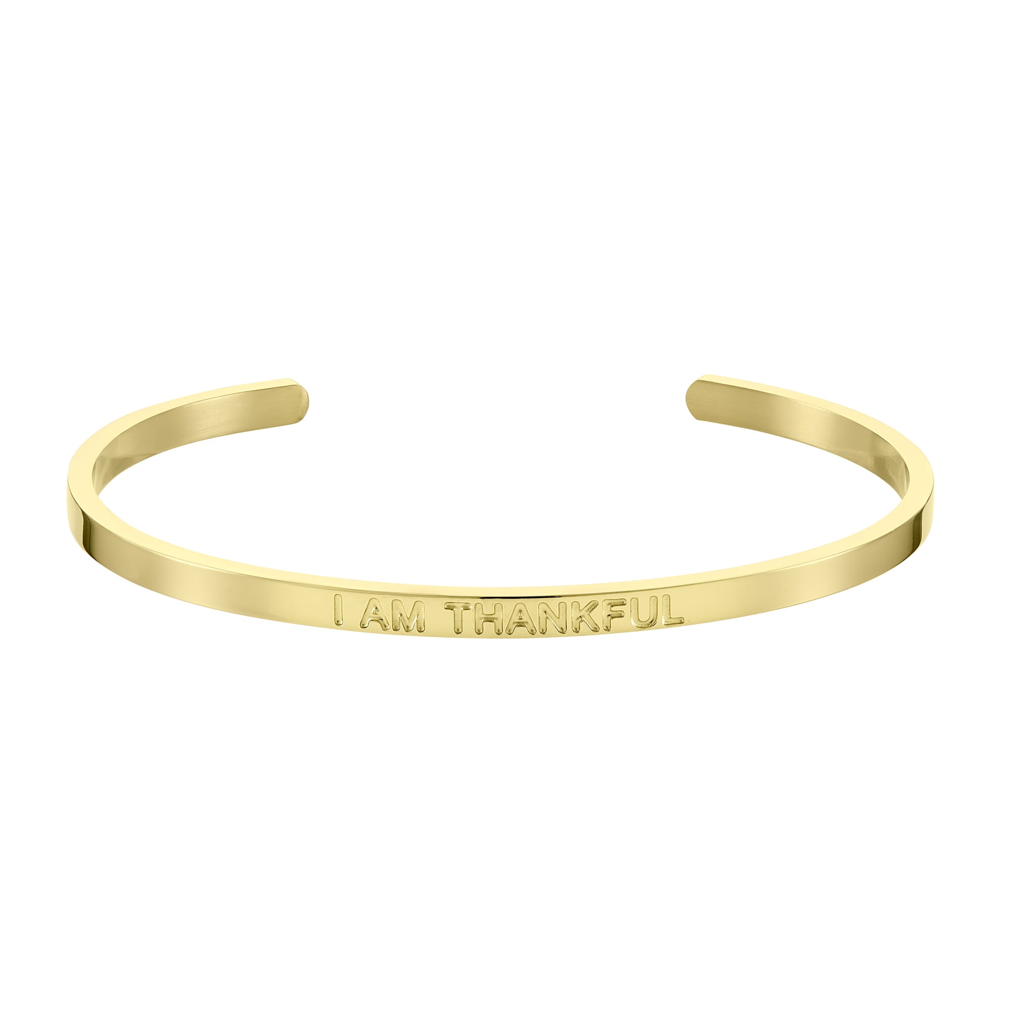 'I Am Thankful' Affirmation Bracelet Gold - Soul Analyse