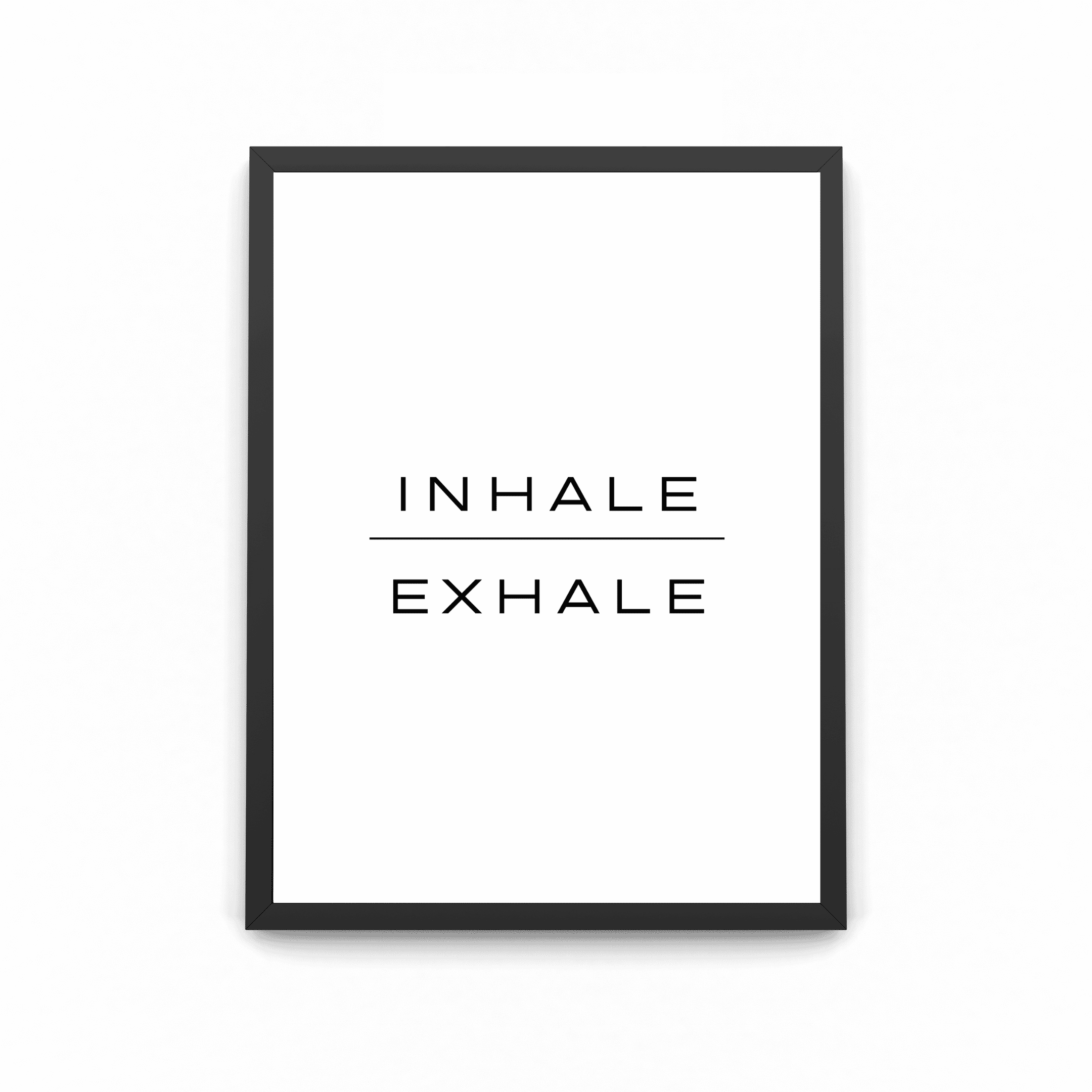 'Inhale Exhale' Framed Quote Print A4 - Soul Analyse