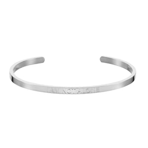 I am not alone stainless steel silver bracelet