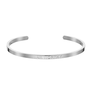 I am worthy silver stainless steel adjustable bracelet
