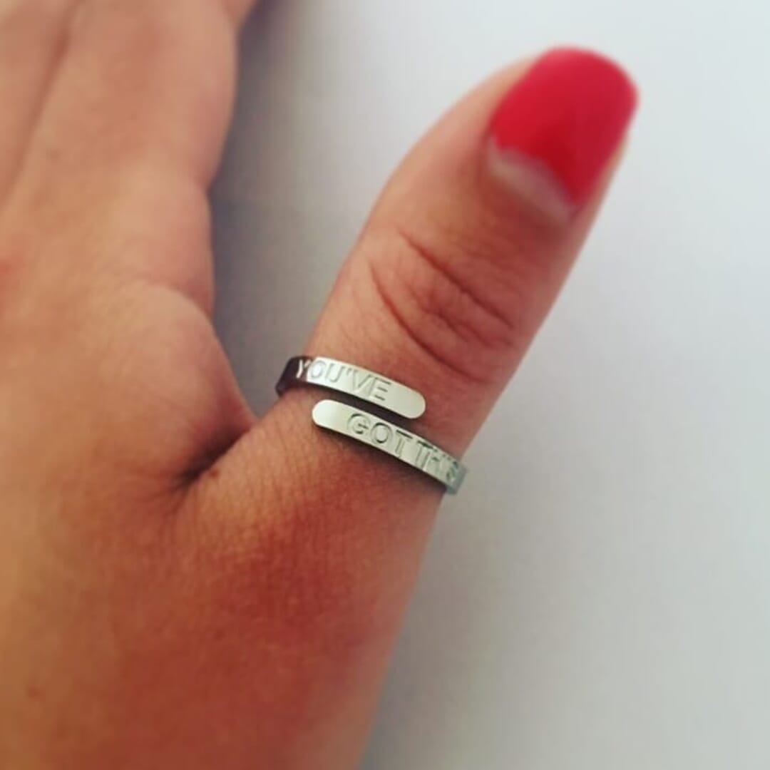 Sterling silver deals affirmation ring