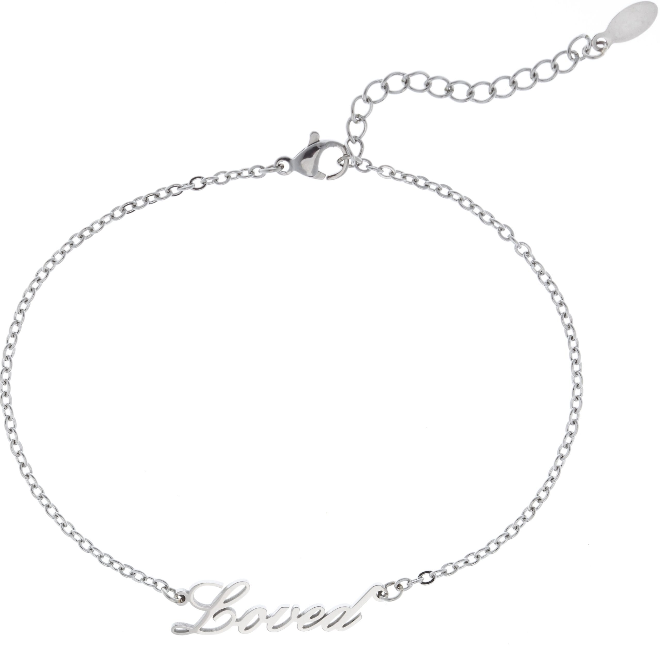 'Loved' Affirmation Ankle Bracelet Soul Analyse