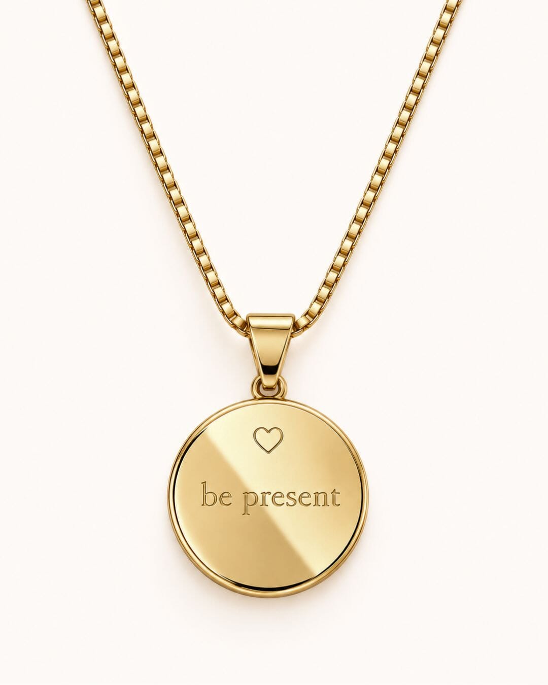 Chapter Coin: Be Present Necklace Gold