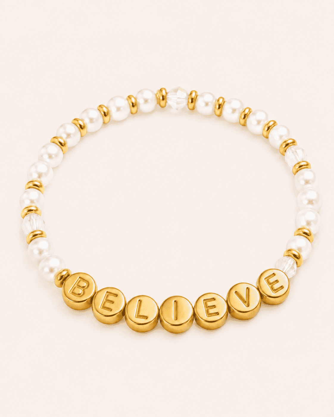 Believe Pearl Bracelet Gold