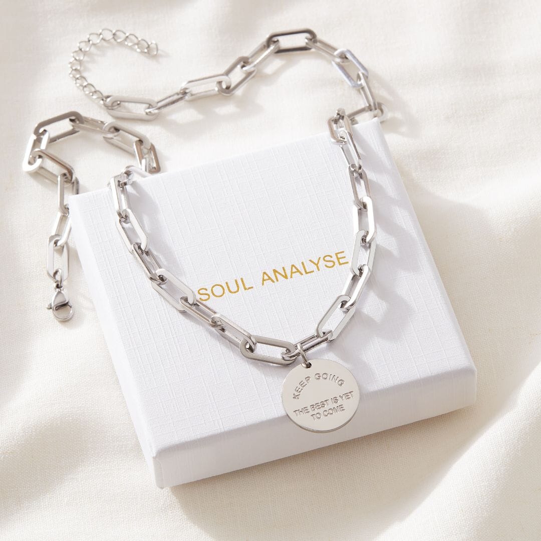 'Keep Going: the Best is Yet to Come' Necklace Silver