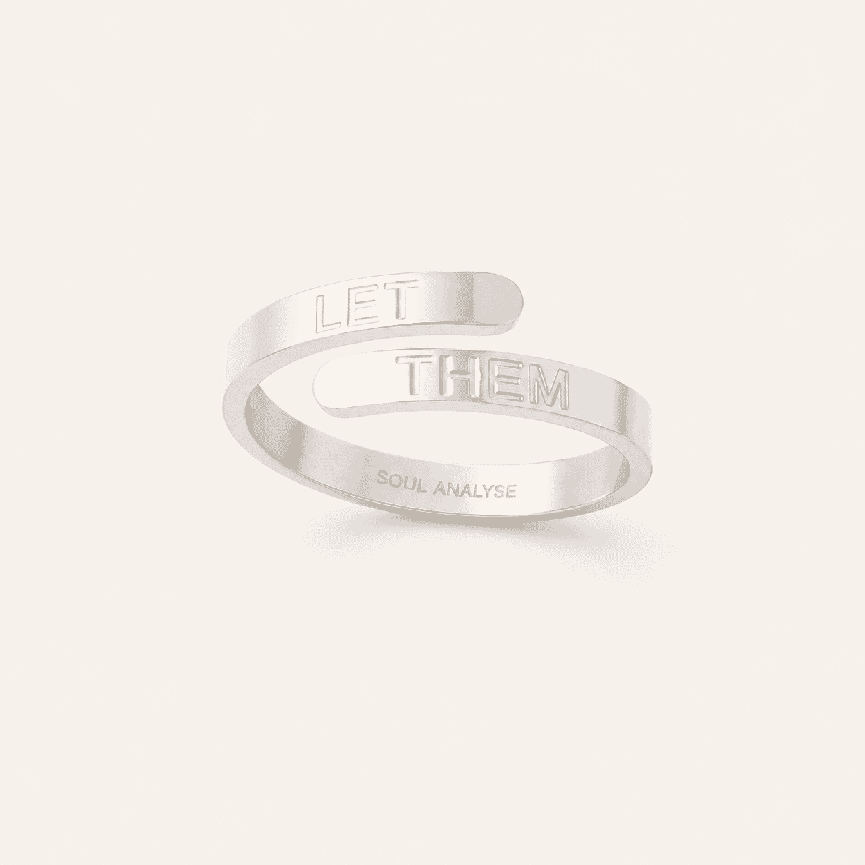'Let Them' Affirmation Ring Silver