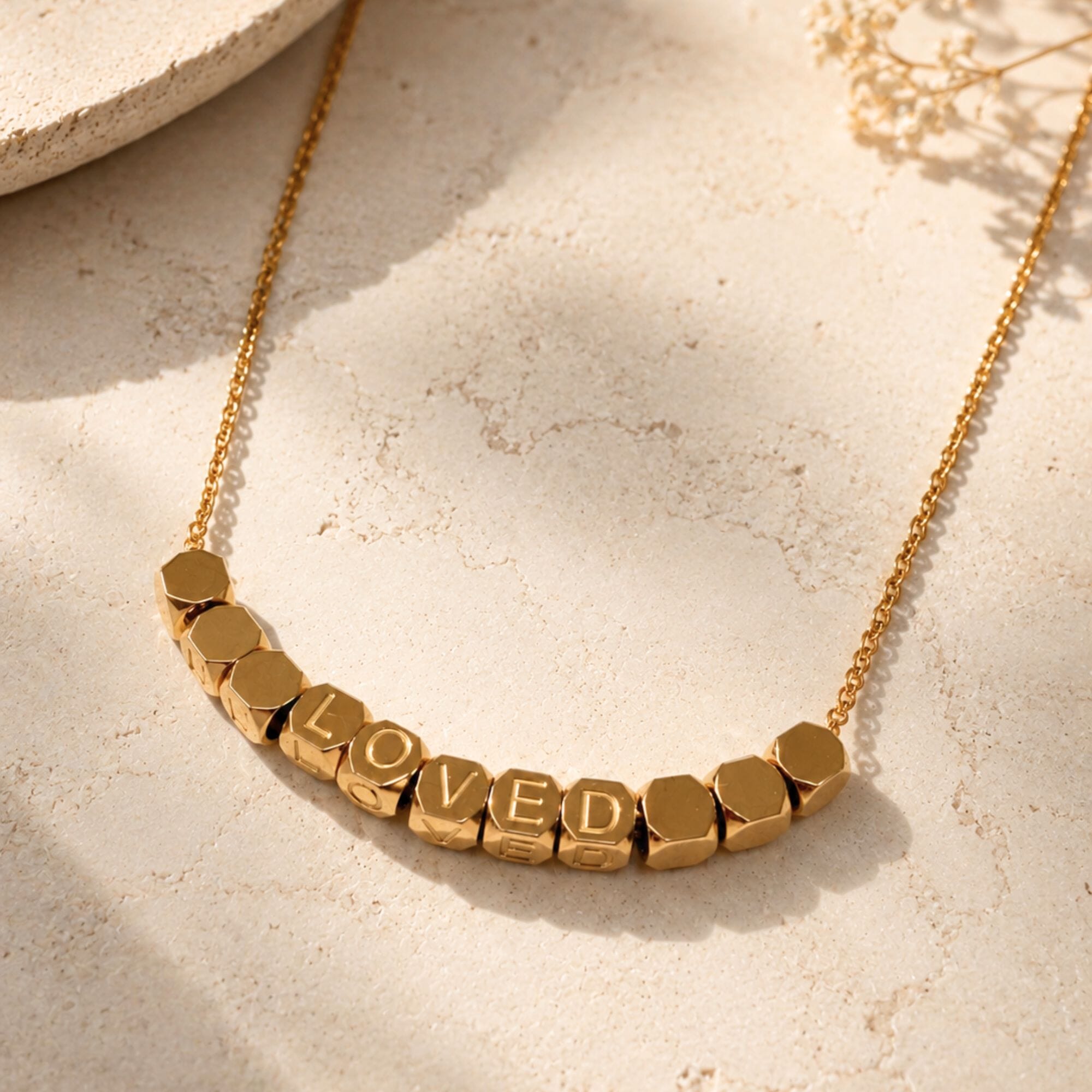 Loved Tennis Necklace Gold