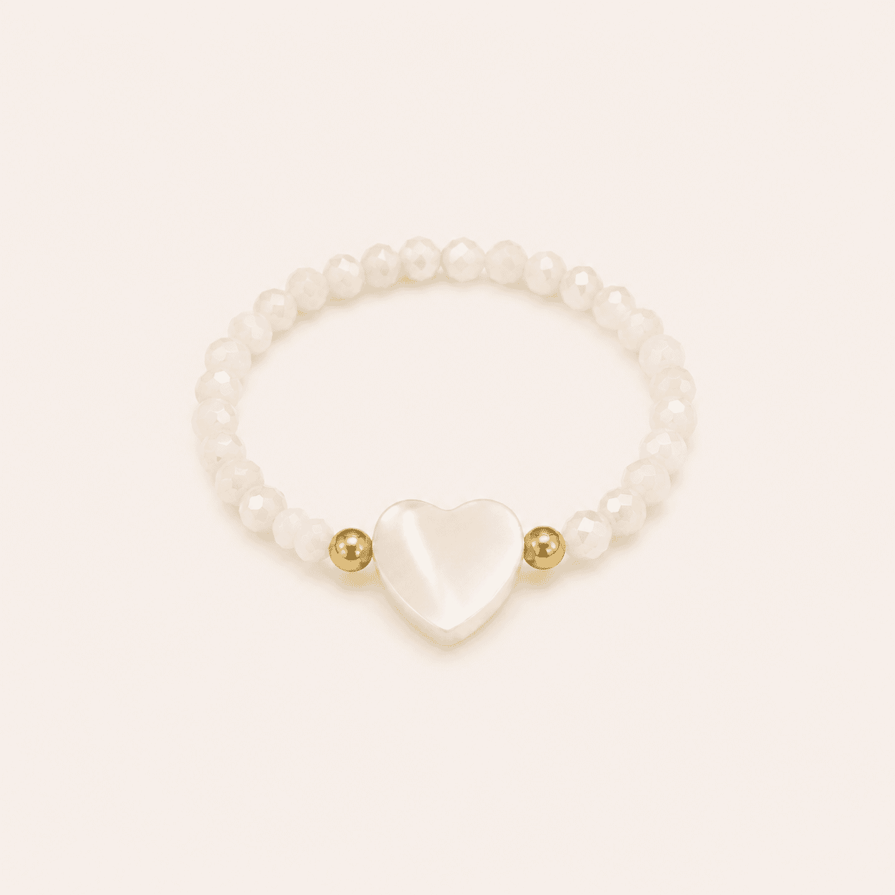 Opal Heart Beaded Ring