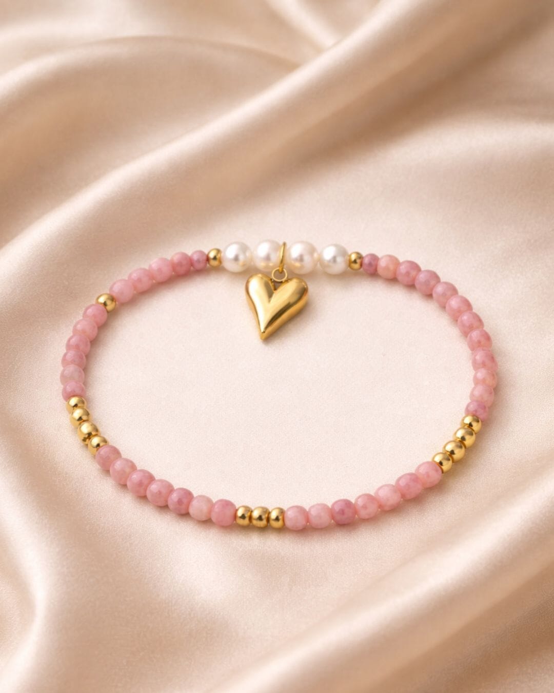 Petal Heart Bracelet Gold