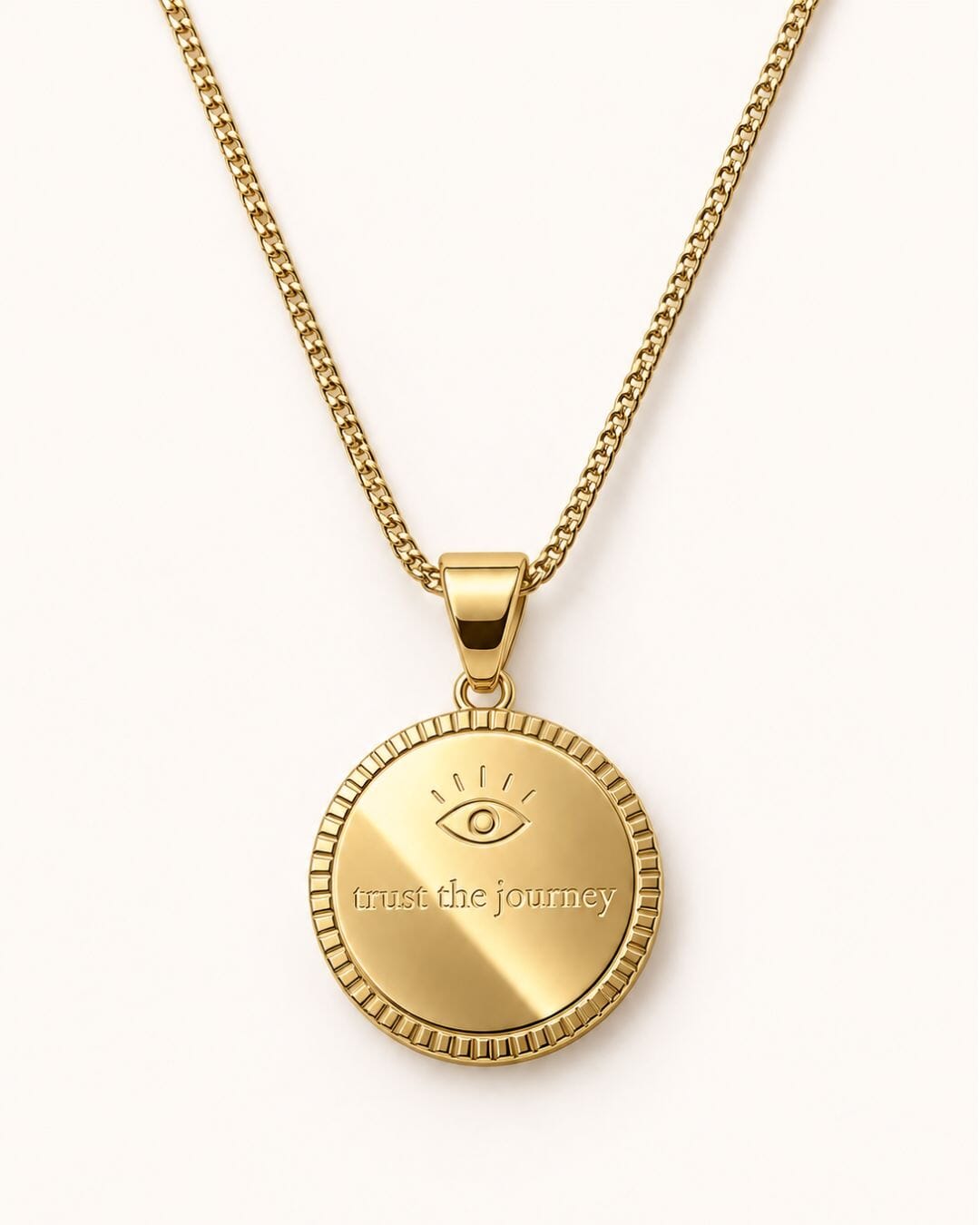 Chapter Coin: Trust the Journey Necklace Gold